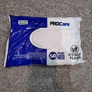 White and Blue Adult Washcloths - 50 Count NEW NEVER USED